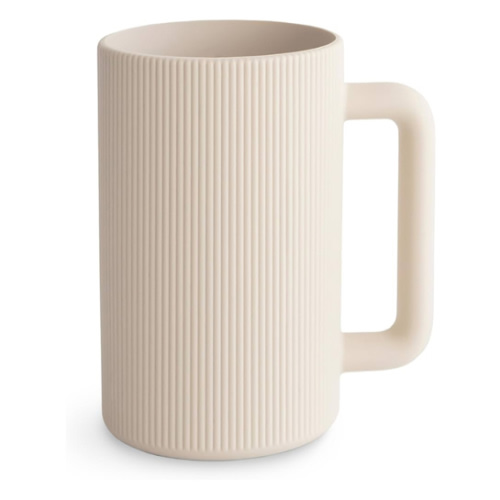 mushie Baby Bath Rinse Cup | 100% Food Grade Silicone | Shampoo & Body Washing Rinser Cup For Kids (Shifting Sand)