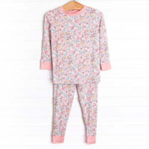 Sunset Florals Bamboo Pajama Set, Pink – Stitchy Fish