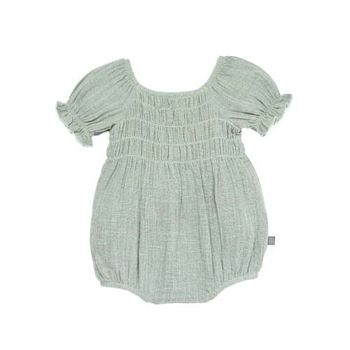 Modern Moments Baby Girl Smocked Bubble Romper, Sizes 0/3-24 Months, 100% Cotton, Ruffle Sleeves