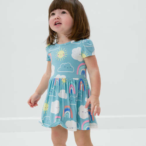 Sunny Skies Skater Dress with Bodysuit