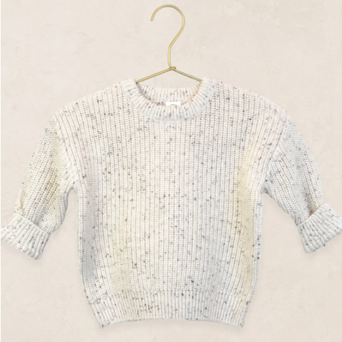 Knit Chunky Sweater - Cream Speckle