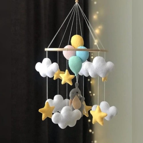 Homemade Dumbo Baby Mobile + Hanger