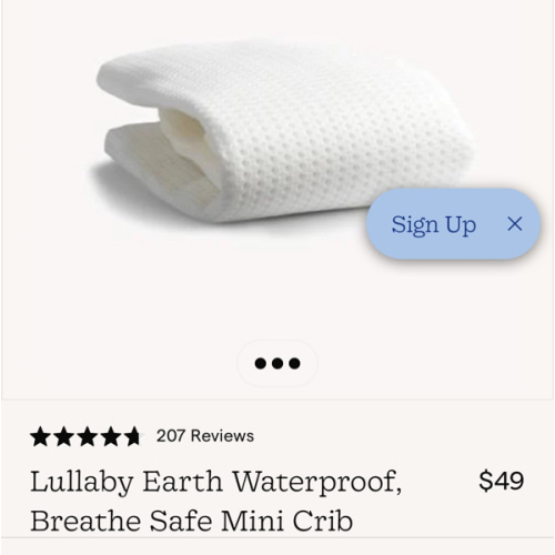 Lullaby Earth Waterproof, Breathe Safe Mini Crib Mattress Cover