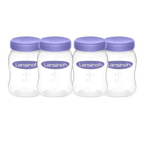 Lansinoh Breastmilk Storage Breast Pump Bottles, 4 Count HSA/FSA Eligible