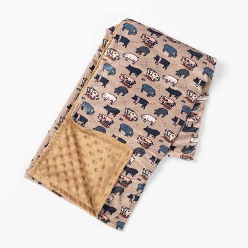 Pig Minky Baby Blanket