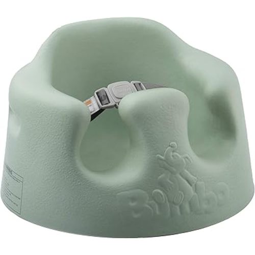 Bumbo Baby Floor Seat, Portable Infant Sit Up Activity and Eating Chair Baby Infant Soft Foam Comfortable Floor Seat with 3 Point Adjustable Harness, Hemlock