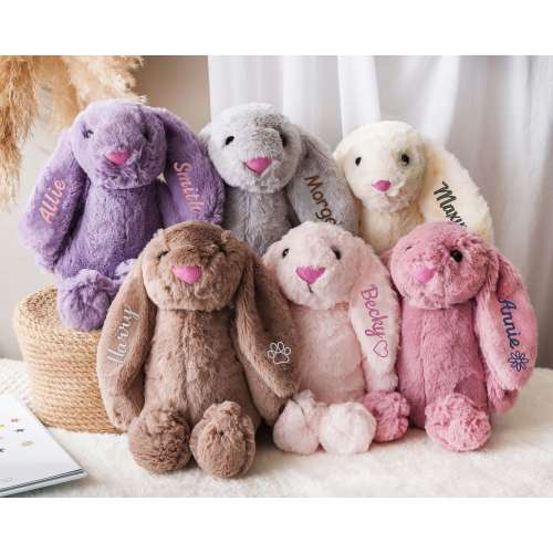 Personalized Plush Bunny, Stuffed animal, Baby Shower Gift, Baby Christmas, Nursery Decor, Gifts for kid, Baby Christmas Gift, Toddler Gifts