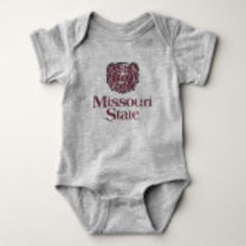 Missouri State Distressed Baby Bodysuit | Zazzle