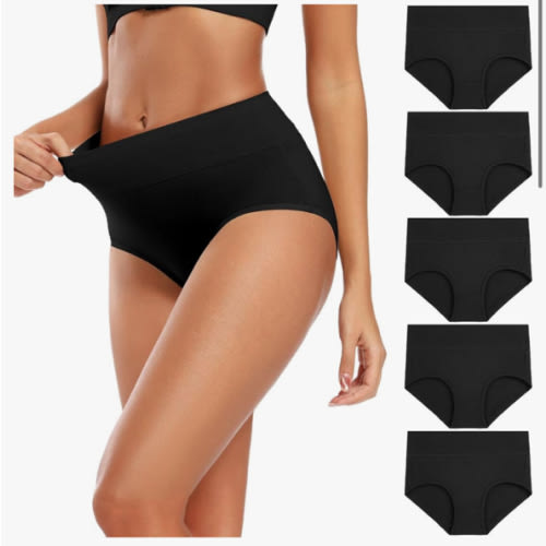 Molasus Women's Cotton Underwear High Waisted Full Coverage Ladies Panties (Regular & Plus Size)