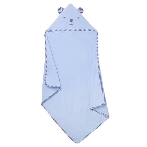 Gerber Baby Boy Blue Absorbent Hooded Towel, One Size