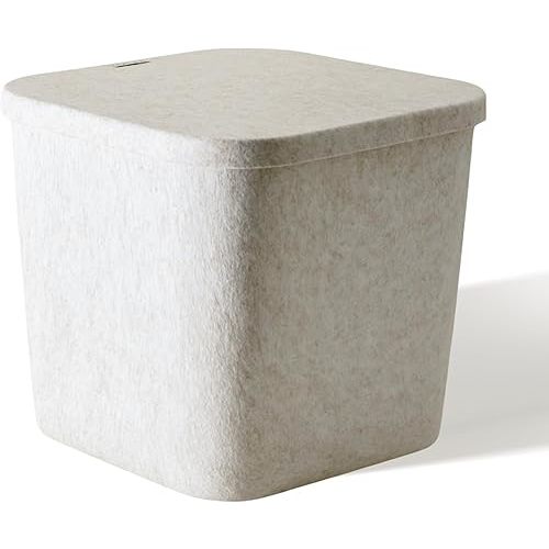 SortJoy Bins With Lids - Oatmeal Set of Three