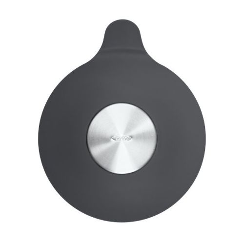 Bath Tub Drain Stopper Gray - OXO: Silicone & Stainless Steel, Easy Removal, Fits Standard Tubs
