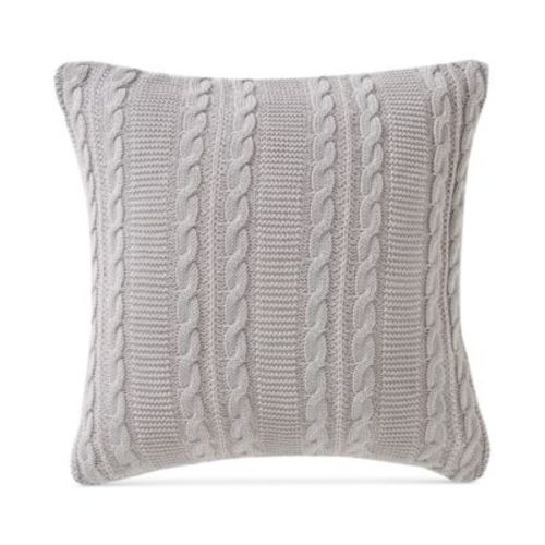 Dublin Cable Knit Cotton Decorative Pillow, 18" x 18"