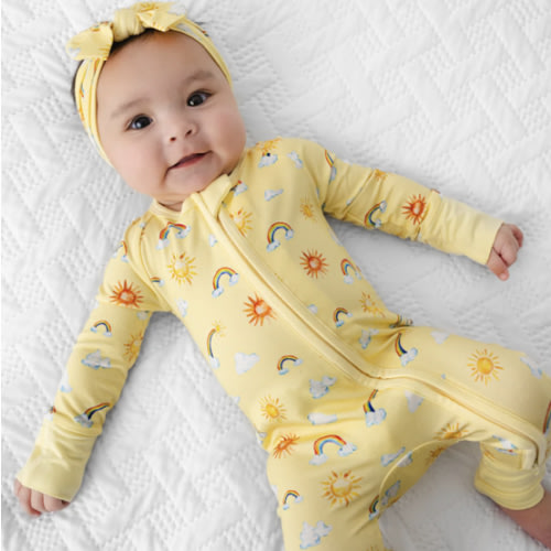 Sunshine & Rainbows Bamboo Zippered Sleeper