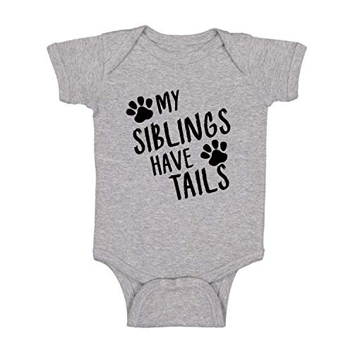 My Siblings Have Tails - Funny Baby Essentials Bodysuit - Baby Boy Clothes Newborn Girl Outfits