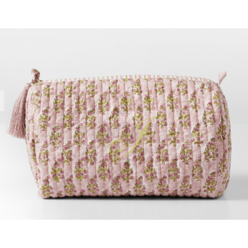 Block Print Quilted Pouch