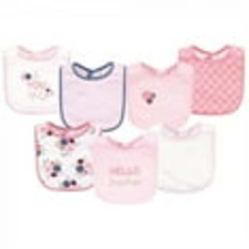 Little Treasure Baby Girl Cotton Bibs, Hello Sunshine, One Size