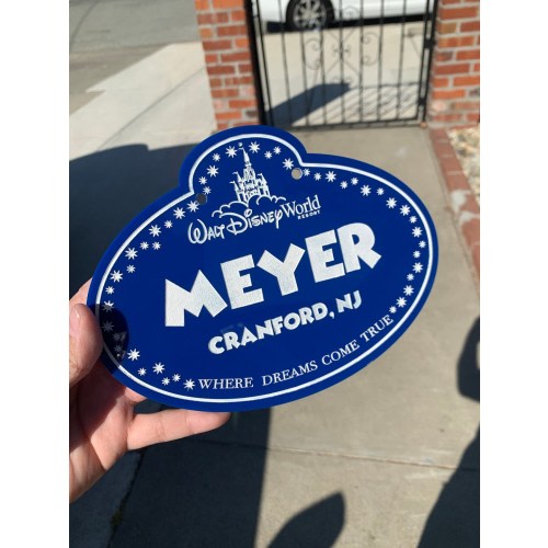 Walt Disney World Inspired Cast Member Name Stroller Sign Tag | WDW Personalized Acrylic Stroller Tag | Kids Stroller Sign