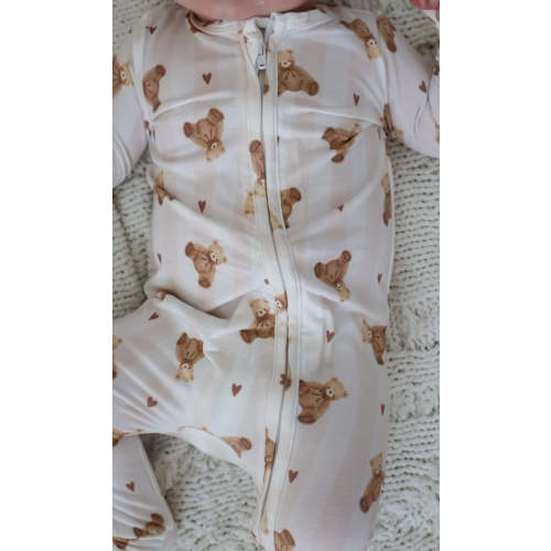 Baby's matching set (Teddy footsies 0-3 m)