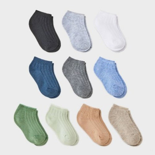 Baby 10pk Low Cut Socks - Cat & Jack™ 12-24M