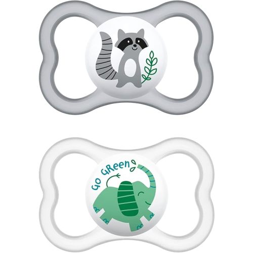 MAM Air Baby Pacifier, for Sensitive Skin, Sterilizer Case,Unisex, 16+ Months (Pack of 2)