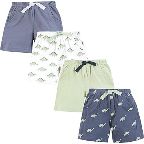 Hudson Baby Unisex Baby Shorts Bottoms 4-Pack