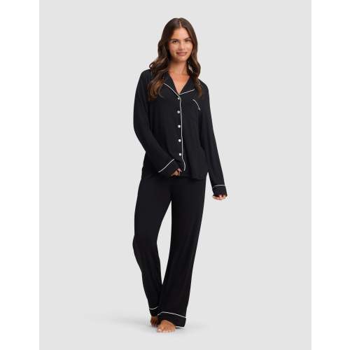 Women's Bamboo Stretch-Knit Long Sleeve Pajama Set | Cozy Earth