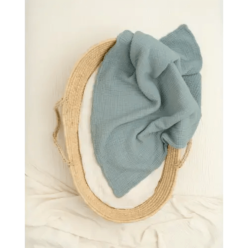 Essential Baby Blanket | Organic Cotton Gauze | Willaby – Blue