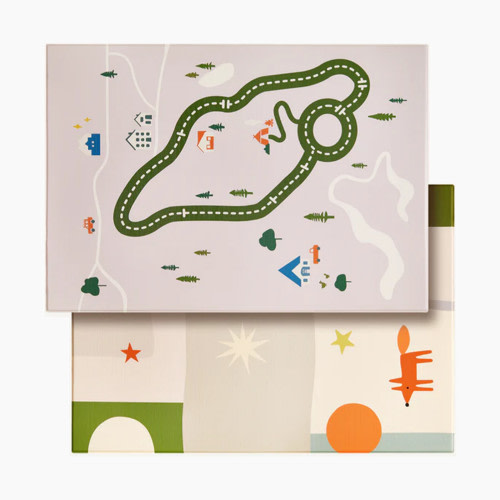 Tiny Land Double-Sided Baby Playmat - Forest Track Wonder