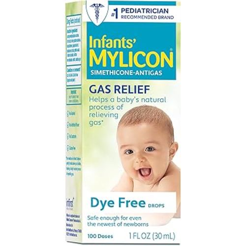 MYLICON Infants Gas Relief Drops for Infants and Babies, Dye Free Formula, 1 Fluid Ounce