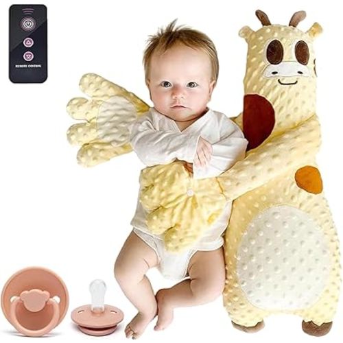 Baby Pat Pillow, Machine Washable Baby Patting Pillow, Baby Patter for Sleep, 23in Baby Patting Sleeping Toy, Third Gear Adjustable Baby Patting Machine for Sleep, Soft and Breathable (Giraffe)
