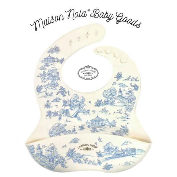 Storyland Toile Silicone Bib