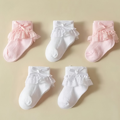 baby girl's floral lace socks