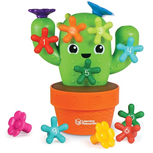 Learning Resources Carlos The Pop & Count Cactus, Top Toddler Toys, Preschool, Fine Motor Skills, Educational Toys, 16 Pieces, Age 18 Months