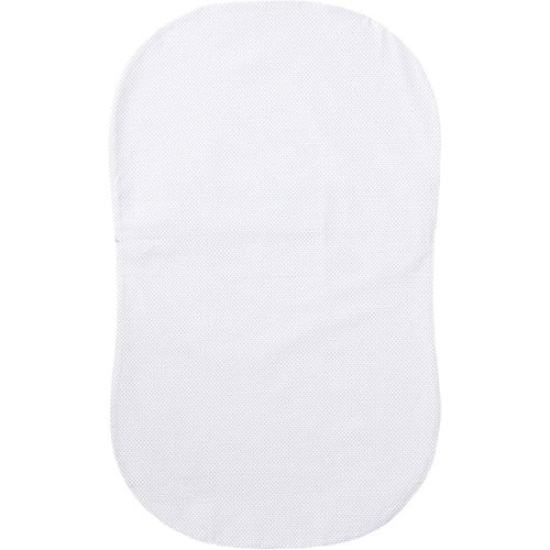 Halo Bassinest Fitted Sheet, 100% Cotton, Super Soft Bassinet Sheet for Baby Boys, Girls and Unisex, Breathable and Lightweight Mattress Pad Cover, Grey Pin Dot