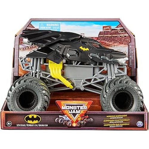 Monster Jam, Official Batman Monster Truck, Collector Die-Cast Vehicle, 1:24 Scale, Kids Toys for Boys Ages 3 and up