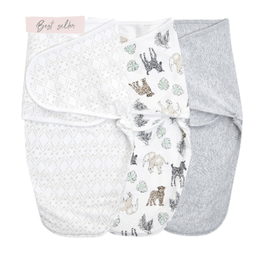 Aden + Anais Essentials Easy Swaddle Wrap Quick Change 3 Pack - Toile