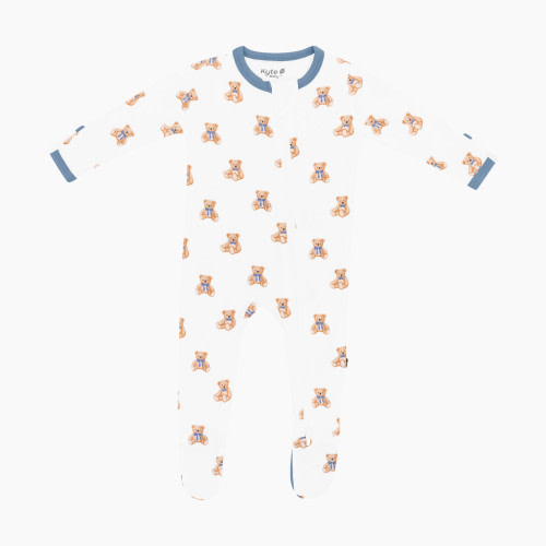 Kyte Baby Printed Zipper Footie - Teddy Bear, 6 -12 M
