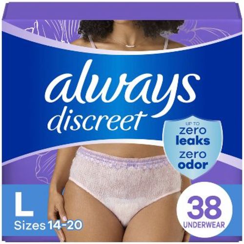 Always Discreet Adult Postpartum Incontinence Underwear For Women - Maximum Protection - S/m - 42ct