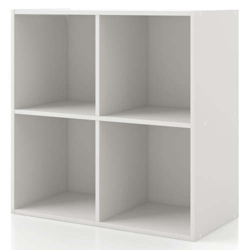 Furniture of America Brooks Stackable 4-Cube Wood White Bookcase