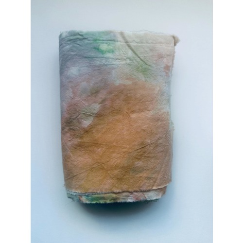 Bengkung Belly Binding, Ice dyed, green and brown