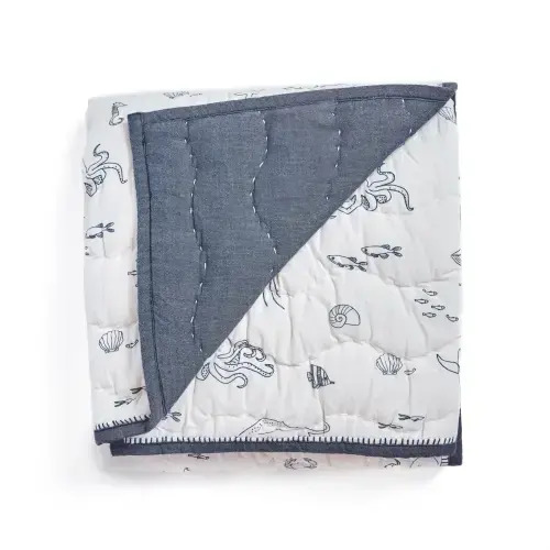 Chambray Blanket- life aqautic