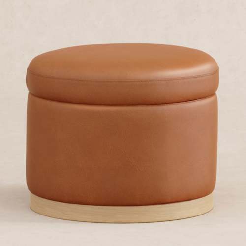 Naka Storage Ottoman in Vegan Leather