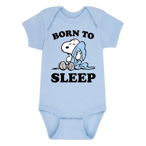 Boys' - Peanuts - Snoopy Born To Sleep Baby One Piece