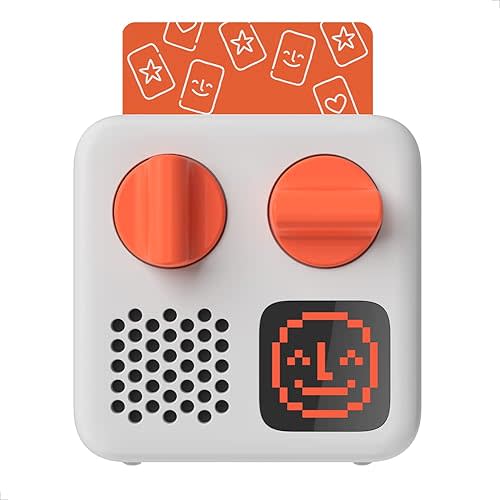 Yoto Mini (2024 Edition) + Make Your Own Card – Kids Screen-Free Bluetooth Audio Player, All-in-1 Travel Device Plays Stories Music Podcast Radio Ok-to-Wake Clock, Use as Speaker or with Headphones