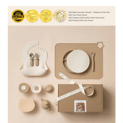 First Bites Gift Set (Croissant/Ivory)