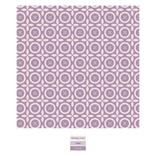 Print Footie with 2 Way Zipper in Lavender Flower Lattice