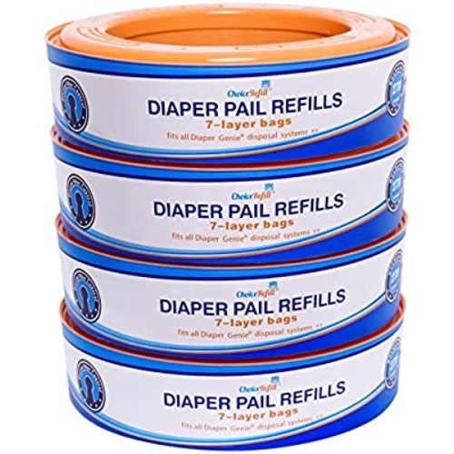 ChoiceRefill Compatible with Diaper Genie Pails, 4-Pack, 1080 count
