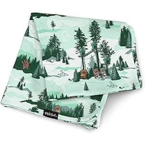 Milk Snob Star Wars Swaddle Blanket, Soft Receiving, Security Bed and Play Blanket, Toddler and Infant Baby Bedding Registry and Shower Gifts (Endor Escape) 34 * 34 inches