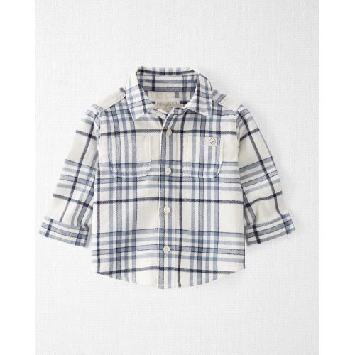 Baby Organic Cotton Cozy Flannel Button-Front Shirt